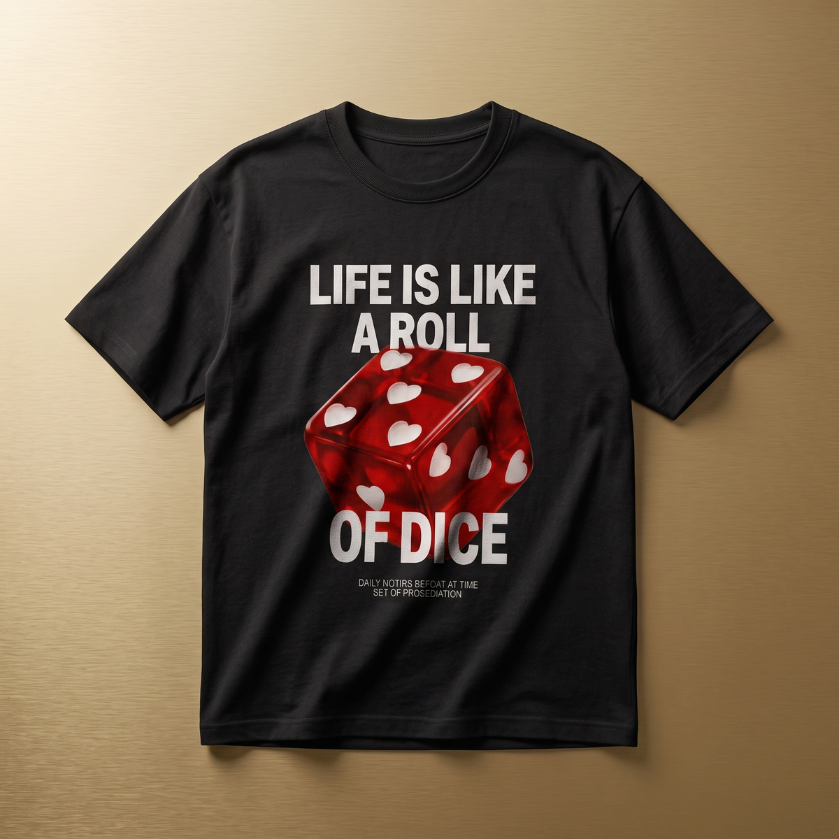 Lucky Roll Statement Oversized Graphic T-Shirt