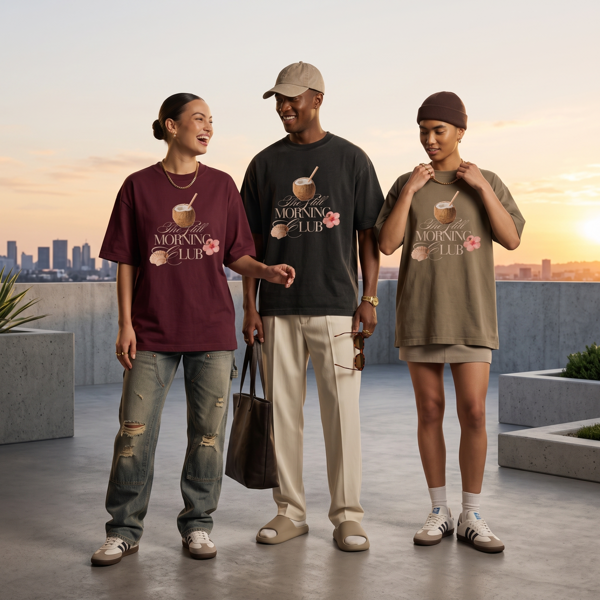 Vibrant Morning Club Unisex Graphic Tee