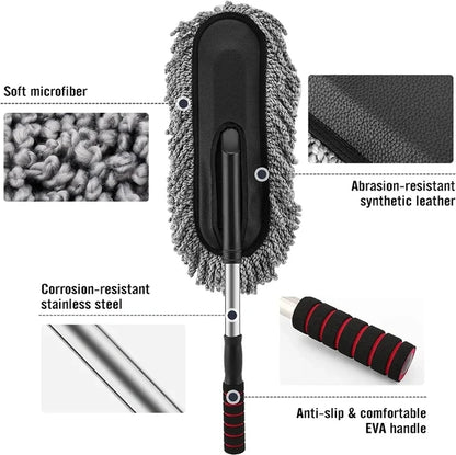 SYMZ 360° Flexi-Duster: Microfiber Car Cleaning Mop