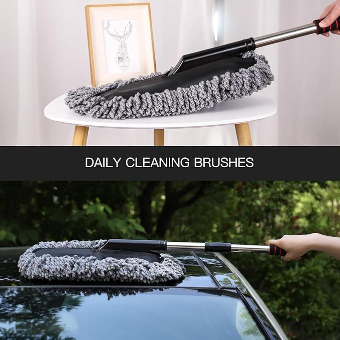SYMZ 360° Flexi-Duster: Microfiber Car Cleaning Mop