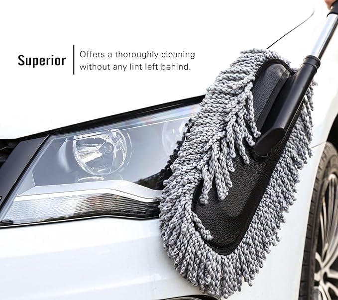 SYMZ 360° Flexi-Duster: Microfiber Car Cleaning Mop