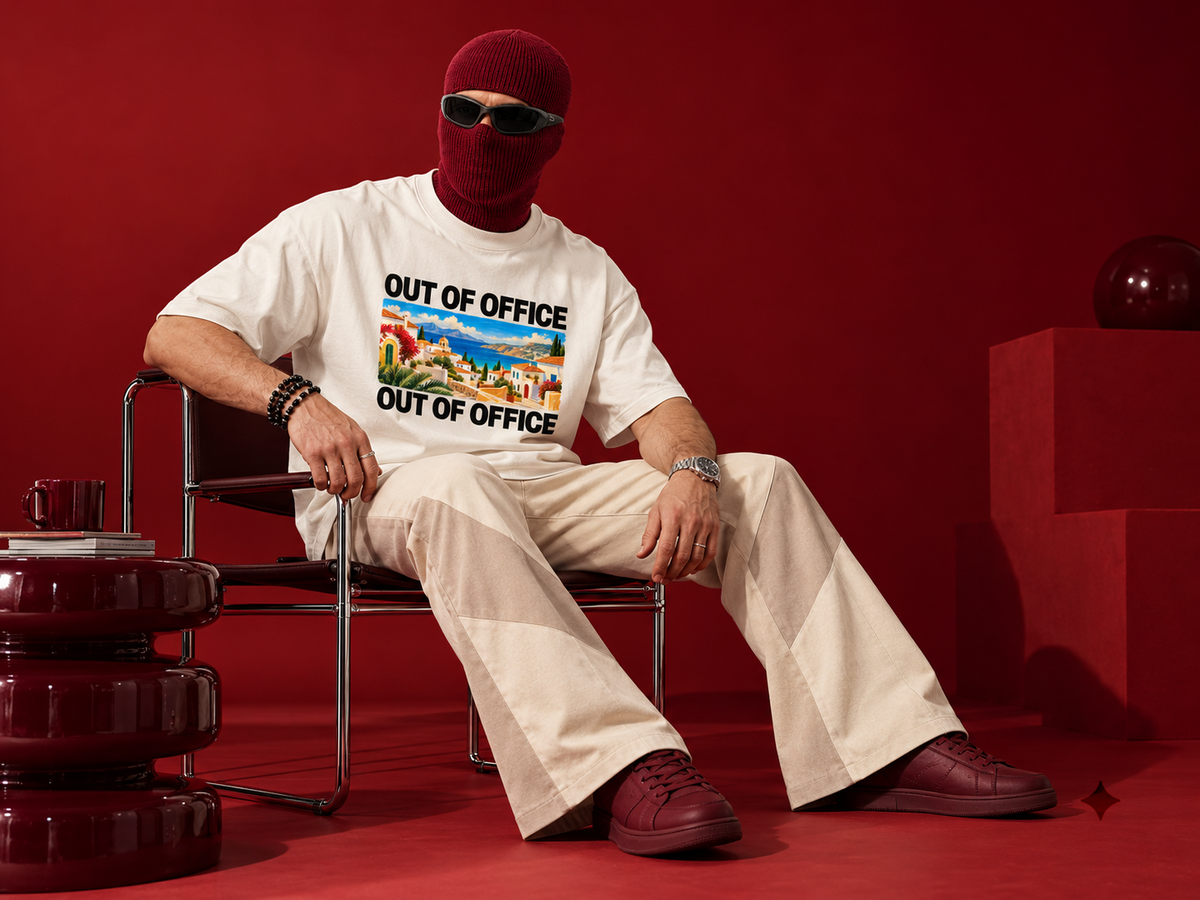 Out Of Office Oversized Premium Fit T-Shirt for Men