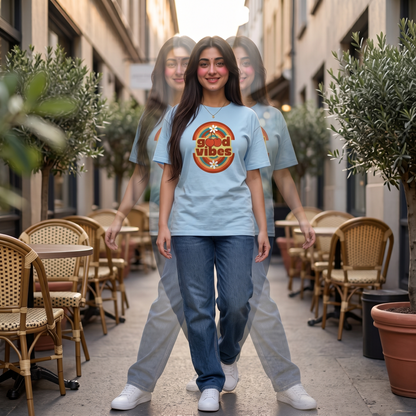 Celestial Retro Good Vibes Oversized Unisex T-Shirt