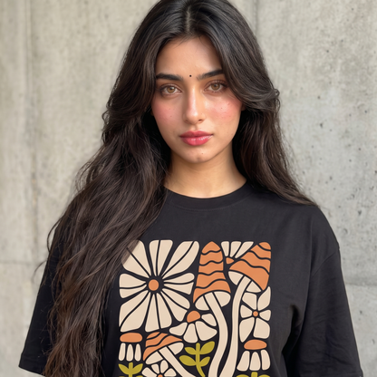 Retro Bloom Oversized T-Shirt