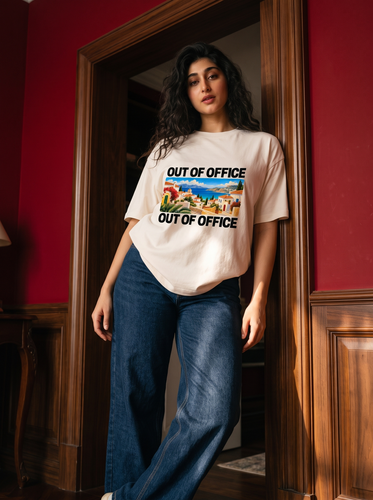 Out Of Office Oversized Premium Fit T-Shirt for Women
