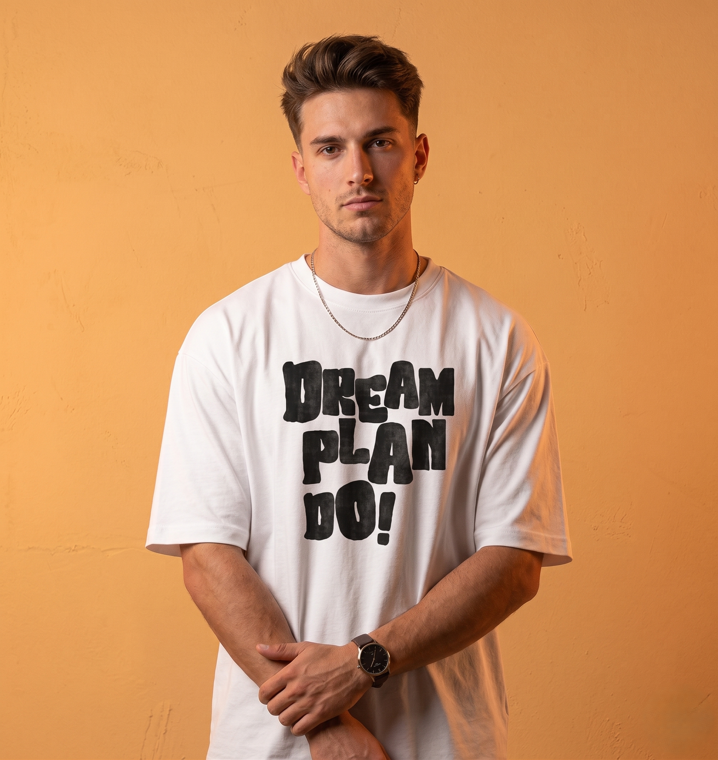 High-Ambition "Dream Plan Do" Premium Oversized Graphic Tee