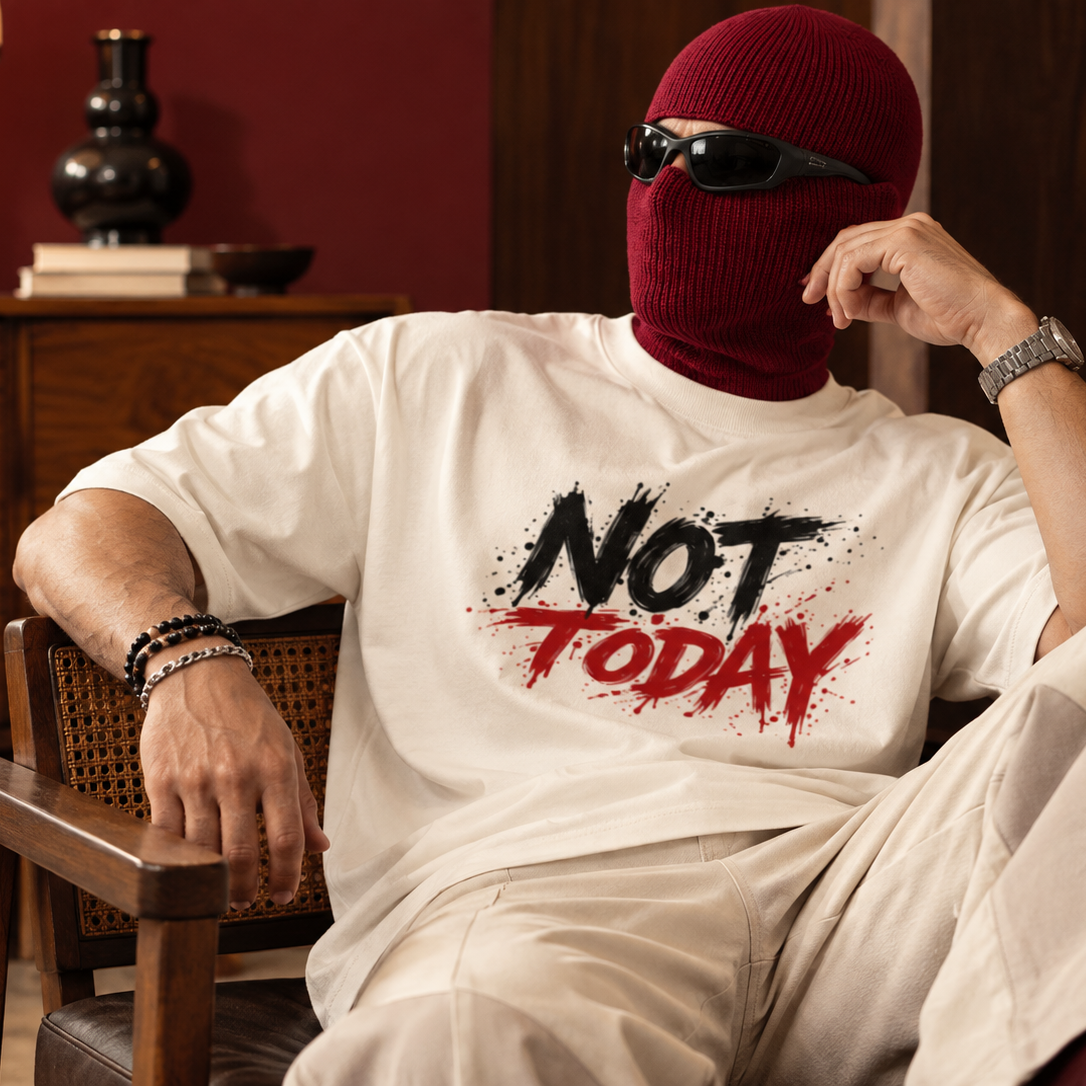 Not Today Oversized Graphic T-Shirt for Men