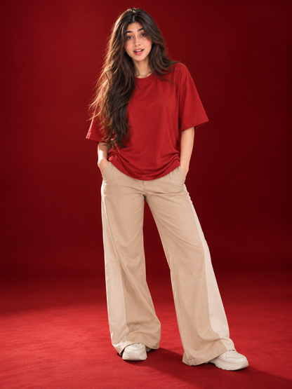 Solid Oversized T-Shirt for Women