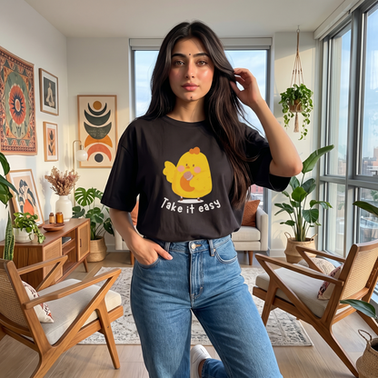 Ultra-Chill Take It Easy Oversized Graphic Tee