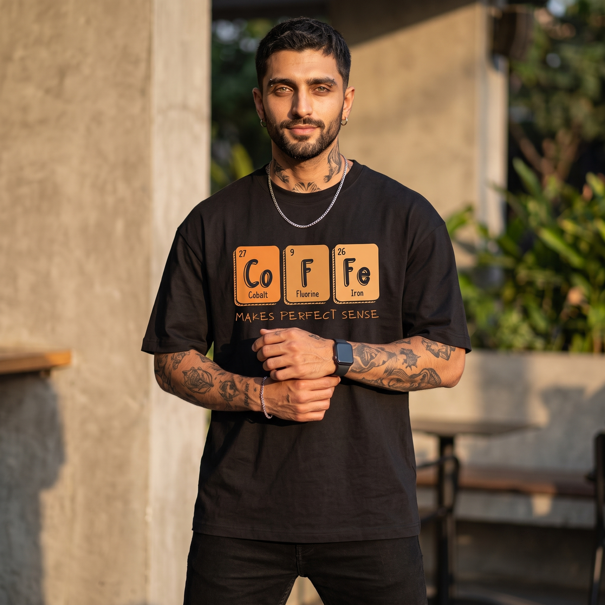 The Coffee Chemistry Oversized T-Shirt for Men