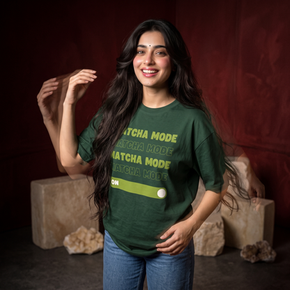 Unisex Matcha Mode Oversized T-Shirt