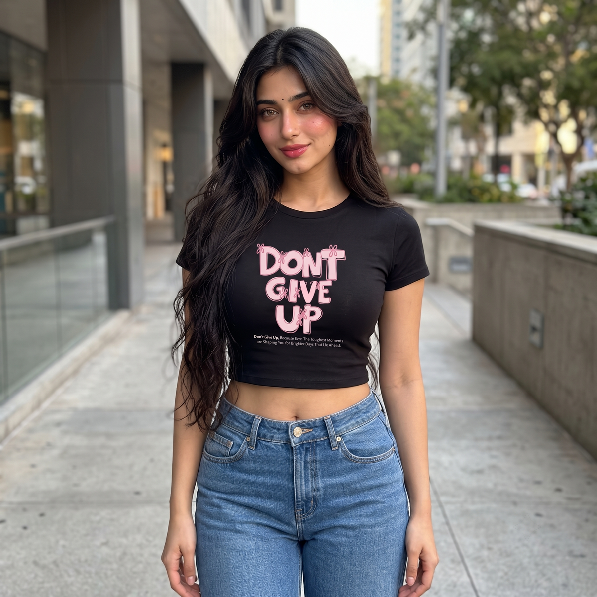 Don't Give Up Crop Top