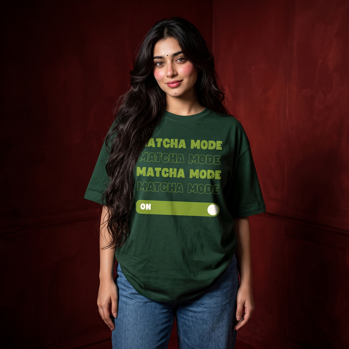 Unisex Matcha Mode Oversized T-Shirt