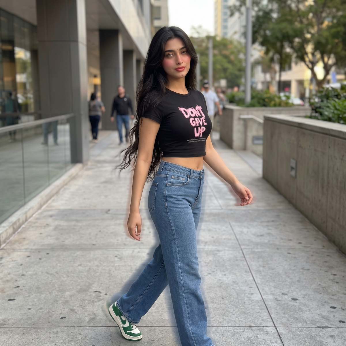 Don't Give Up Crop Top