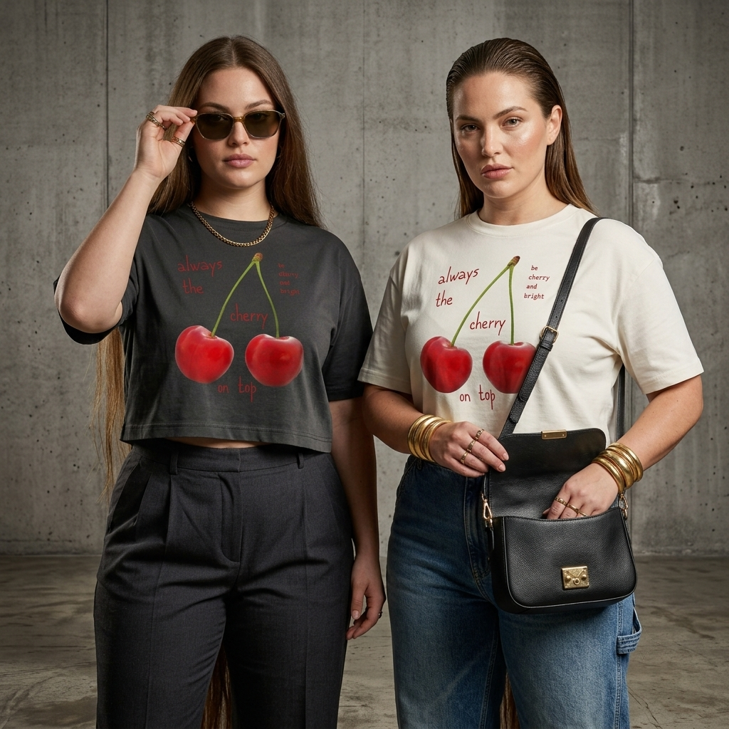 Cherry On Top Statement Graphic Crop Top