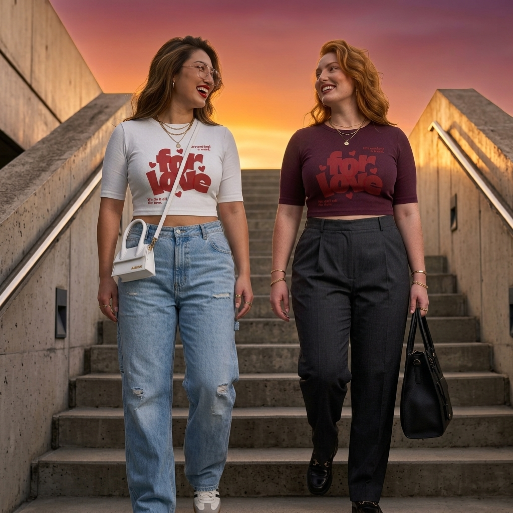 For Love Bold Statement Crew T-Shirt